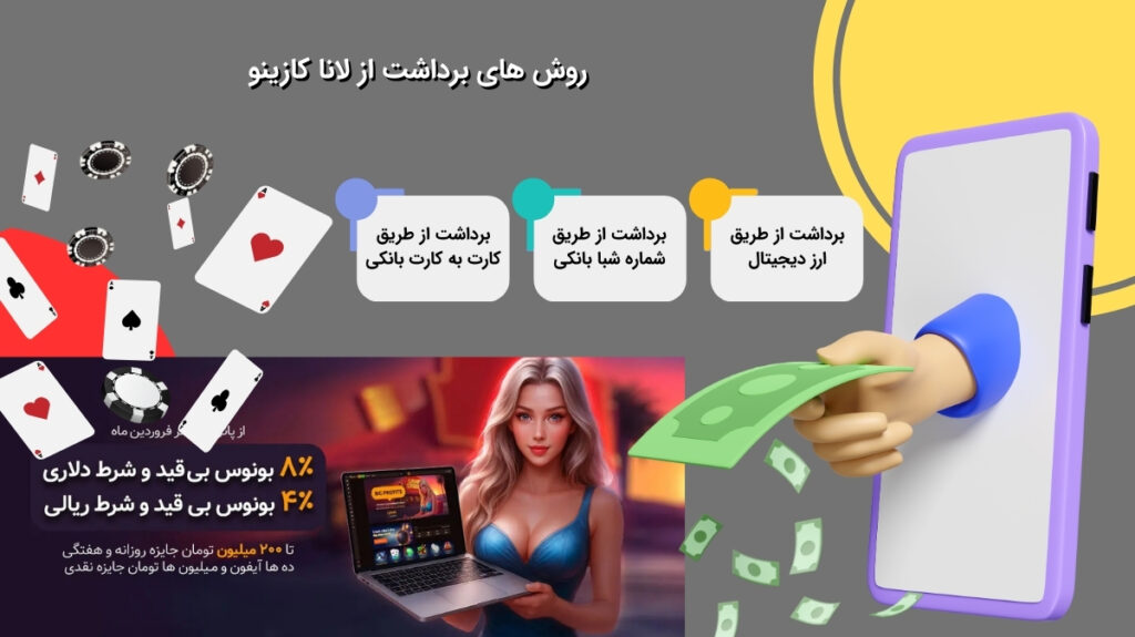 شیوه های برداشت سود از لانا کازینو